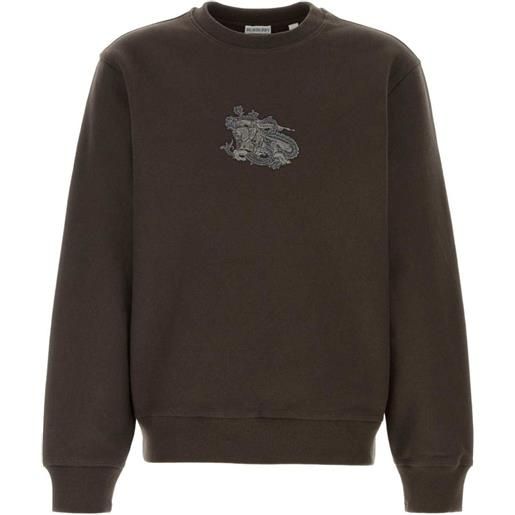 Burberry felpa con stampa grafica - marrone