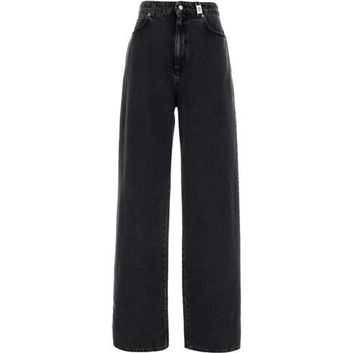 Alexander McQueen jeans a gamba ampia - nero