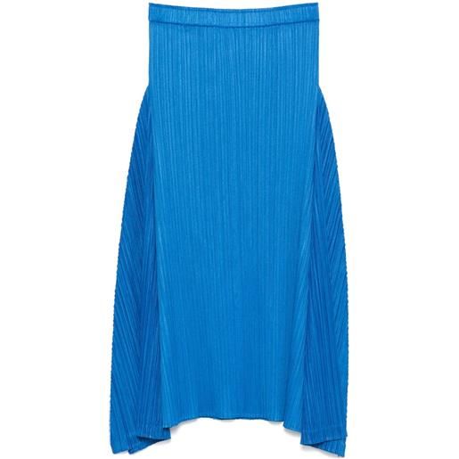 Pleats Please Issey Miyake gonna thicker bottoms 2 midi - blu