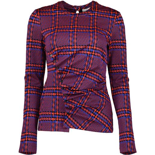 Rabanne blusa con stampa geometrica - rosso