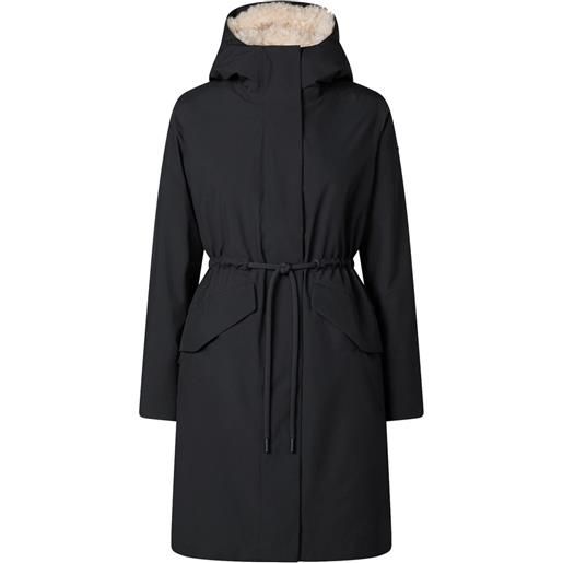 SAVE THE DUCK cappotto con cappuccio e cintura noelle donna