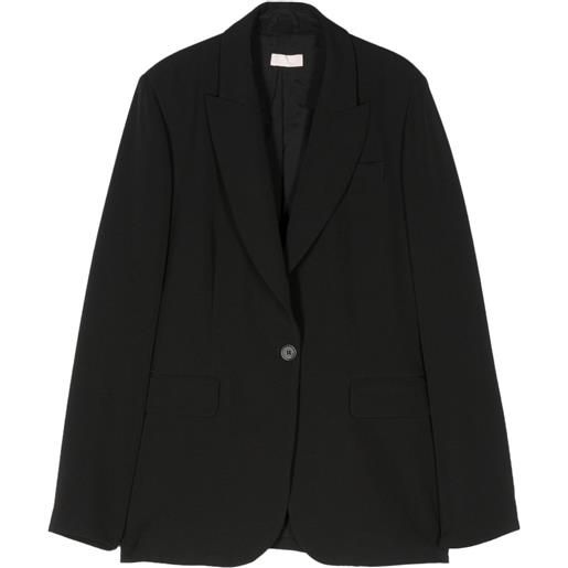 LIU JO blazer monopetto con revers a lancia - nero