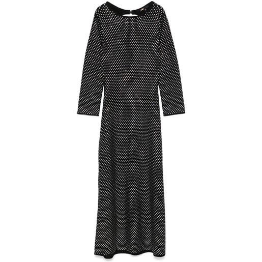 Maje abito lungo con strass - nero