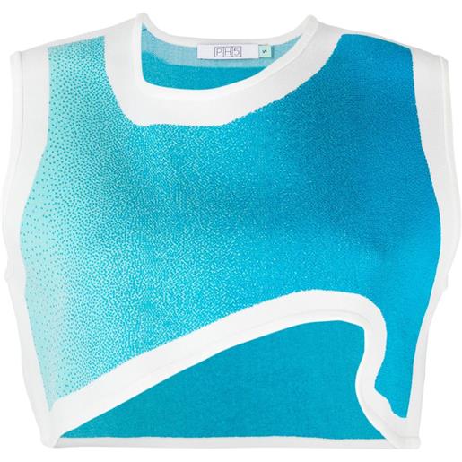 PH5 top dahlia corto smanicato - blu