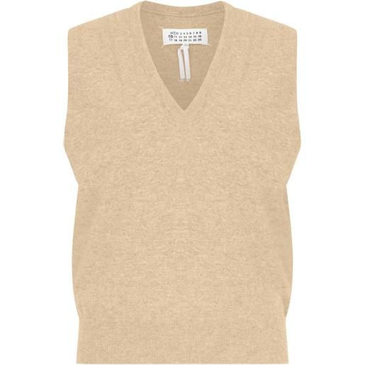 Maison Margiela canotta con scollo a v - toni neutri