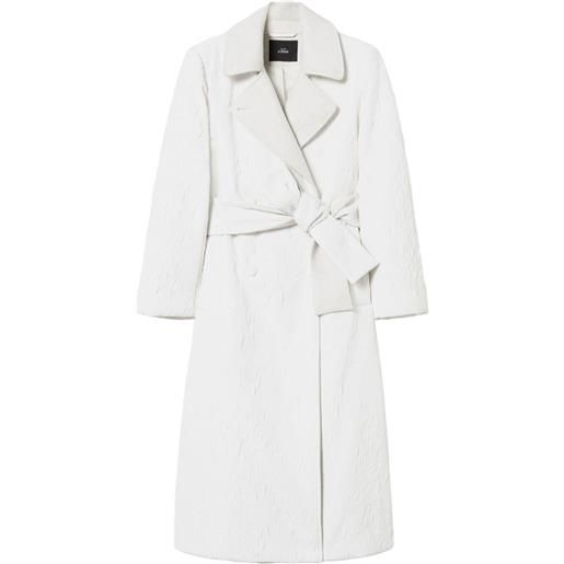 TWINSET cappotto doppiopetto goffrato - bianco