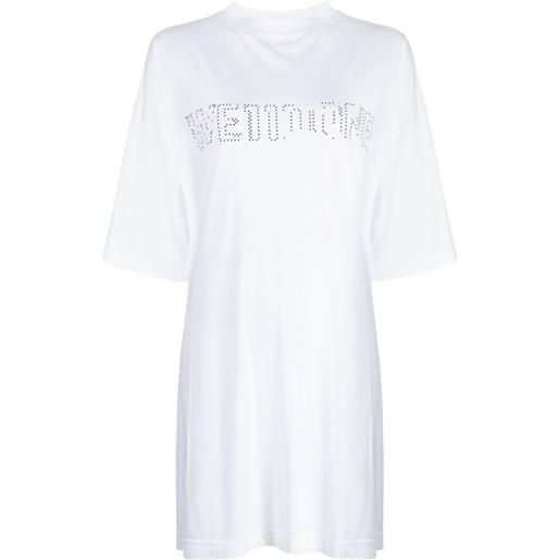 We11done t-shirt con logo - bianco