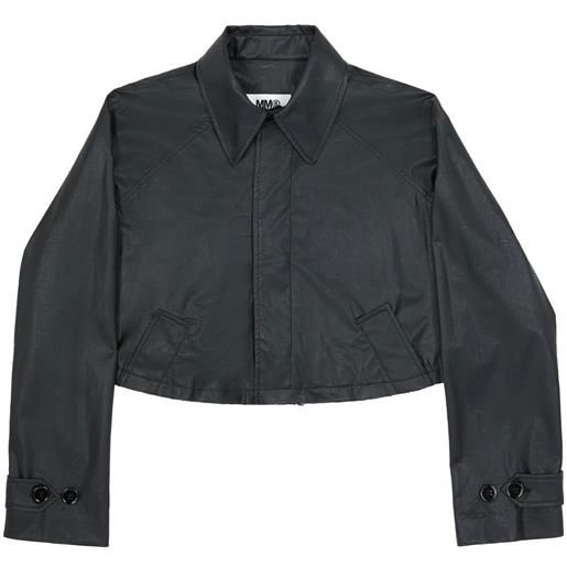 MM6 Maison Margiela trench crop - nero