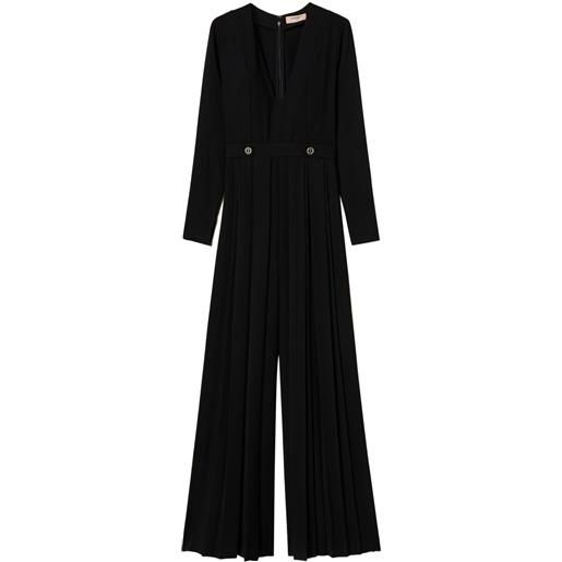 TWINSET tuta intera plissettata - nero