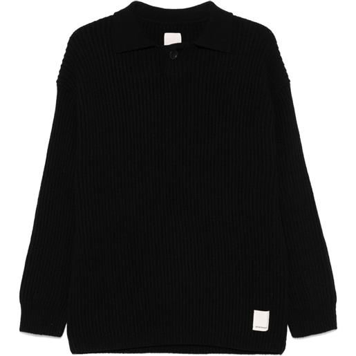 Emporio Armani polo a coste - nero