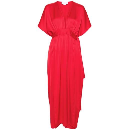 Genny abito lungo con scollo a v - rosso