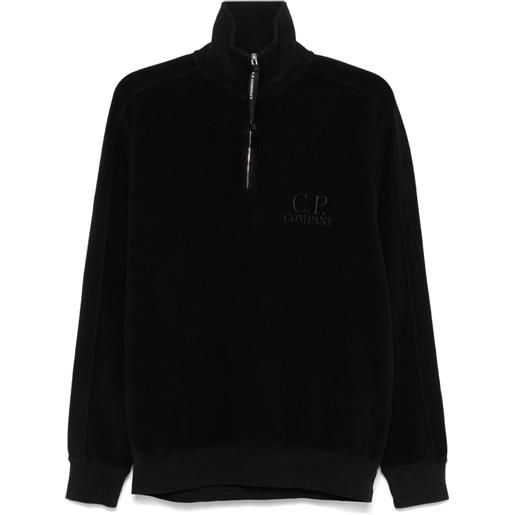 C.P. Company felpa con mezza zip - nero