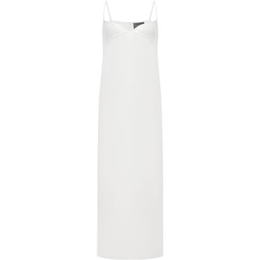 A.M.G. abito con inserti - bianco