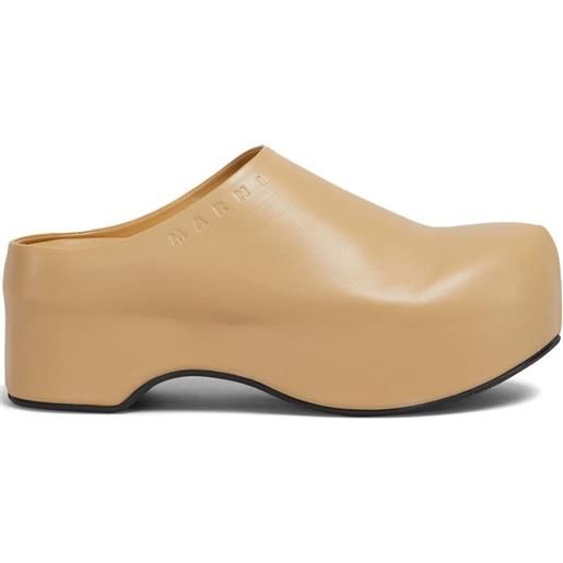 Marni clogs con plateau - toni neutri