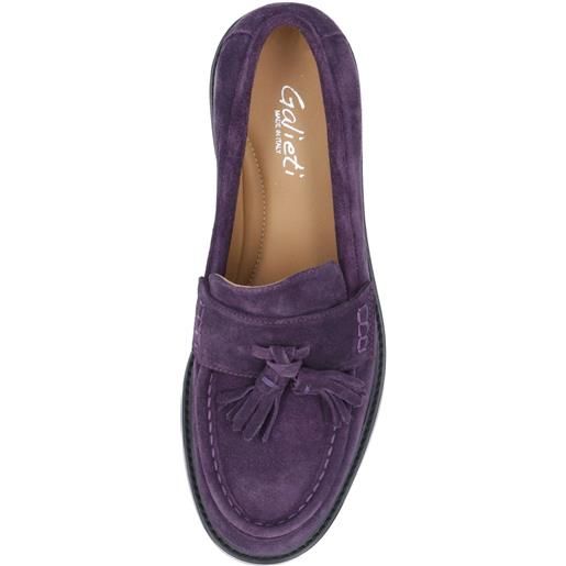 Galieti mocassini in pelle scamosciata con lavorazione sacchetto