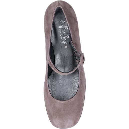 Soffice Sogno mary jane in pelle scamosciata con tacco 7 cm