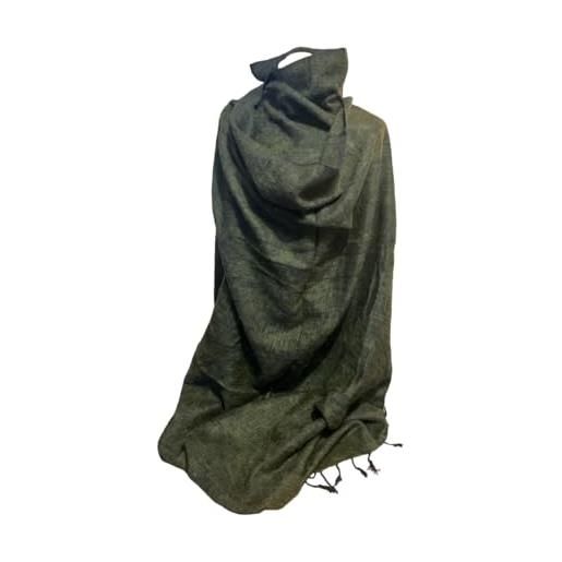 Raani Shop Like a Queen scialle in lana di yak intrecciata a mano | calore lussuoso dall'himalaya | avvolgere accogliente e autentico | sciarpa multicolore, elegante e morbida con frange | perfetto per l'inverno e i viaggi |