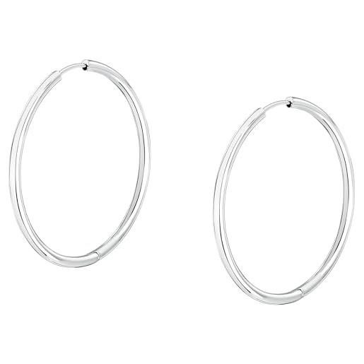 Morellato orecchini a cerchio donna in acciaio, collezione creole, idea regalo per la festa della mamma - saup25, acciaio