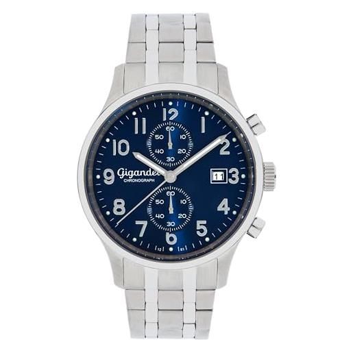 Gigandet Orologio Uomo Cronografo Al Quarzo Giapponese – Cassa Acciaio 316L, Vetro Minerale, 100 Metri Impermeabile, 3VNAG3/013
