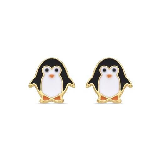 LUXENTER pendientes shuab de plata de ley 925 acabados en oro amarillo de 18k