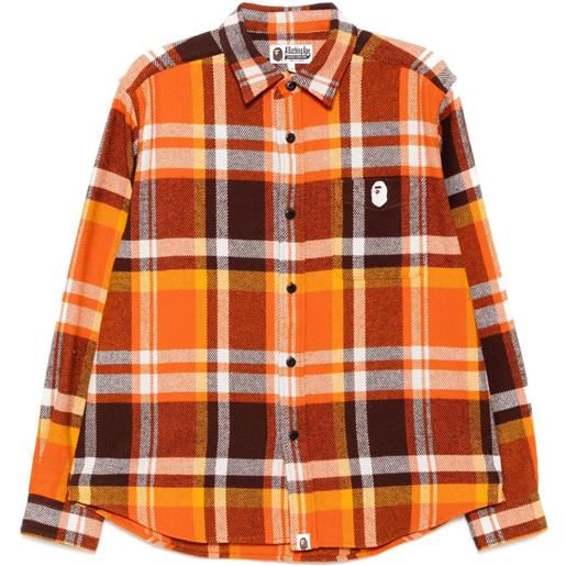A BATHING APE® camicia a quadri - arancione