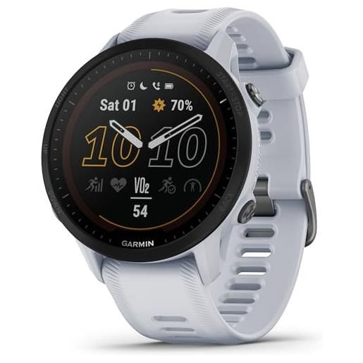 Garmin unisex forerunner 955 solar gps-uhr, weiss-schwarz, one. Size