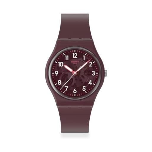 Swatch thru the crown glass- so28r115, bordeaux, striscia