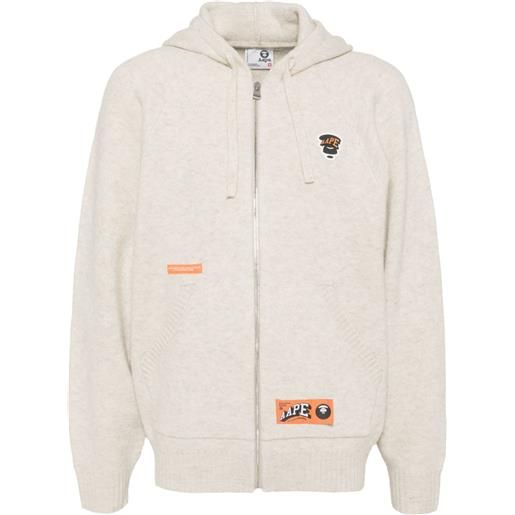 AAPE BY *A BATHING APE® cardigan con zip - grigio