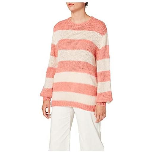 SPARKZ COPENHAGEN sparkz talli stripe knit felpa, arancione (terracotta), 42 (taglia produttore: medium) donna