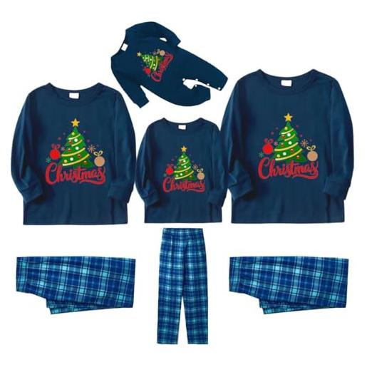 MJGkhiy pigiama natale famiglia 2024 pigiami natalizi per tutta la famiglia pigiami abbinati coppia natale set pigiama famiglia coordinati natale pigiama natalizio per mamma papa bambino neonato2