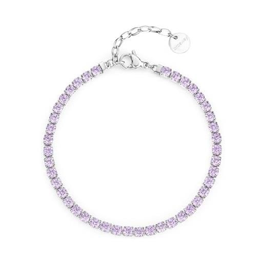 Bracciale Rigido Brosway Chakra In Acciaio Con Cuore E Cristalli - Diametro 185mm, Regalo Donna