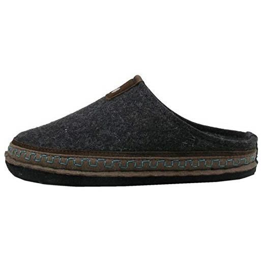 HAFLINGER flair altai, pantofole unisex-adulto, grigio (graphit 77), 38 eu