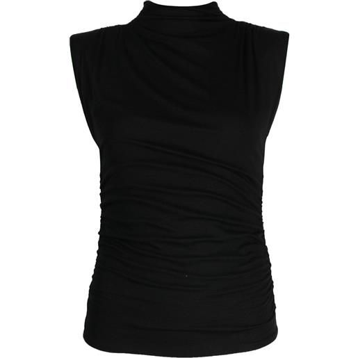 Veronica Beard top drappeggiato lossa - nero