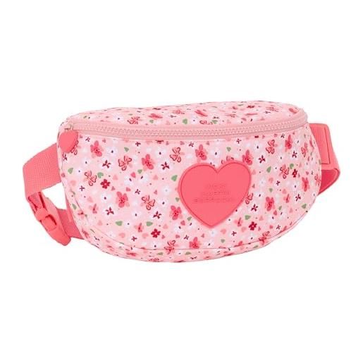 Safta vmb in bloom - marsupio per bambini, ideale per giovani e bambini di diverse età, comodo e versatile, qualità e resistenza, 23 x 9 x 14 cm, colore rosa, rosa, estándar, casual