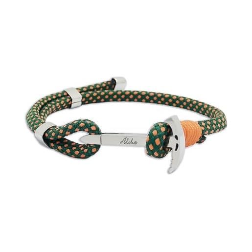 Bracciale Uomo Con Cristalli Neri – Aloha Gioielli – Regolabile 22+3 Cm, Acciaio Inossidabile Lucido – Elegante, Moderno E Distintivo – Ideale Per Ogni Occasione