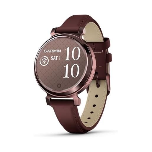 Garmin lily 2, smartwatch piccolo ed elegante, display nascosto, obiettivo fantasia, durata della batteria fino a 5 giorni, gelso, gelso, 1, classico