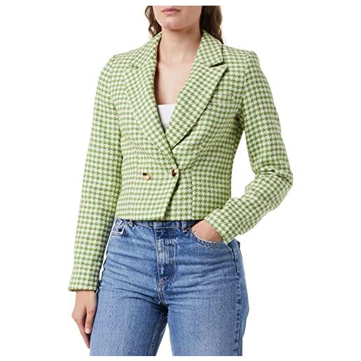 Naf Naf carrie v1, blazer donna, pretty vert/ecru, 