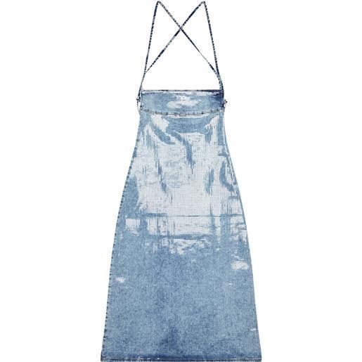 Diesel abito denim con effetto vissuto - blu