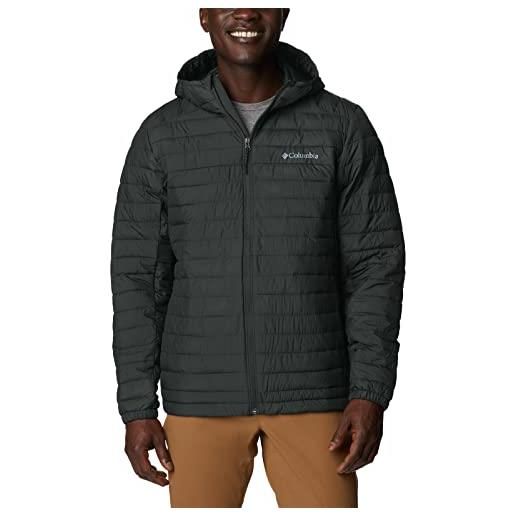 Columbia silver falls hooded jacket, piumino con cappuccio, uomo, shark, m