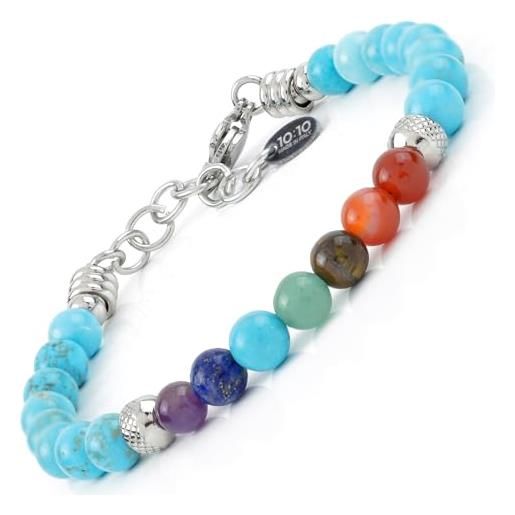 GAVU Bracciale Donna Perle D'Acqua Dolce E Tormalina Nera - Portafortuna Con Occhio Turco Oro - 5