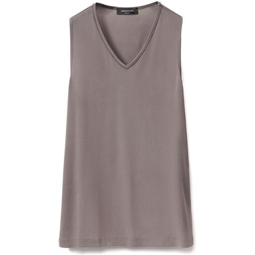 Fabiana Filippi canotta sablé - grigio