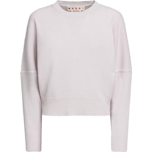 Marni maglione con rifinitura con cucitura - rosa