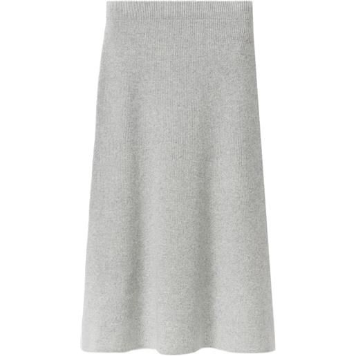 Fabiana Filippi gonna midi a coste - grigio