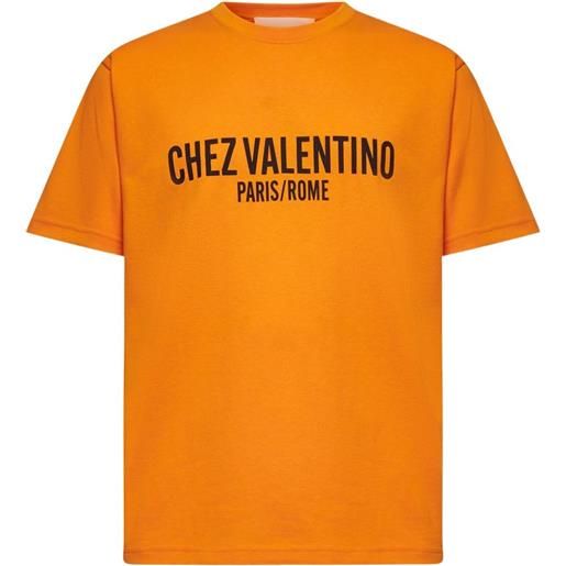Valentino Garavani t-shirt con stampa chez valentino - arancione