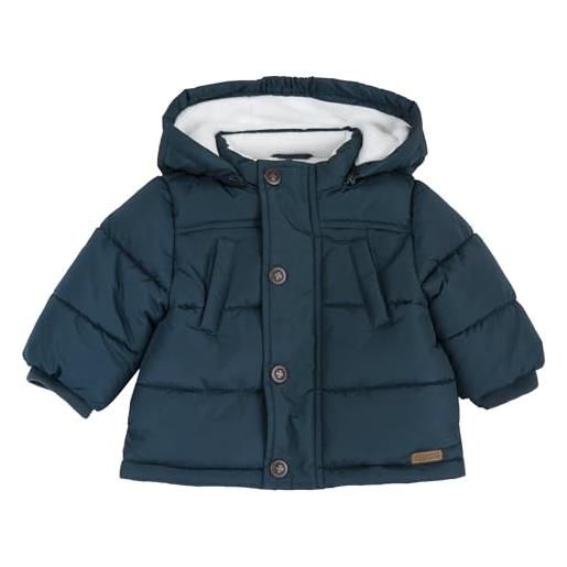 Chicco giubbino con cappuccio, caldo giubbino invernale con cappuccio staccabile bimbo 0-24, blu (2), 9 mesi