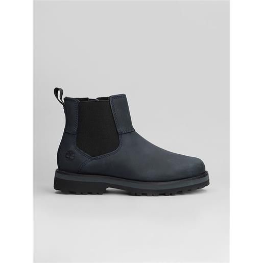 Timberland Kids anfibi mid chelsea in nabuk blu