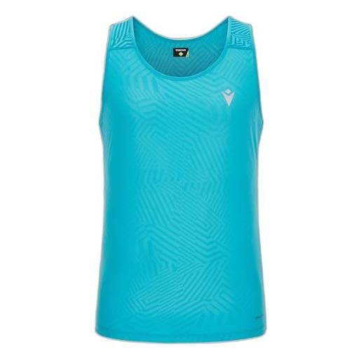 Macron run start scd placid singlet print nsky/dnsky man, canotta uomo, blu sky, s