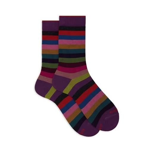 Gallo calze corte uomo fucsia righe pari