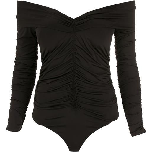 Amir Slama body con ruches - nero