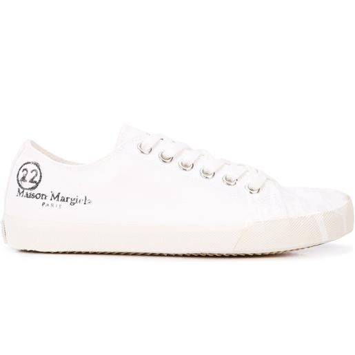 Maison Margiela sneakers con effetto vernice - bianco